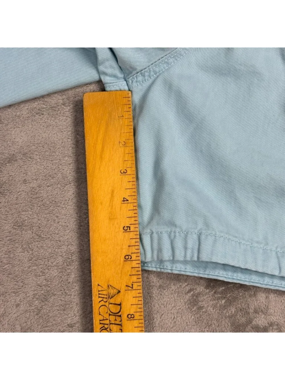 2000s Hollister Light Blue Khaki Shorts Mens 28 Button Fly Summer Preppy Y2K Vtg